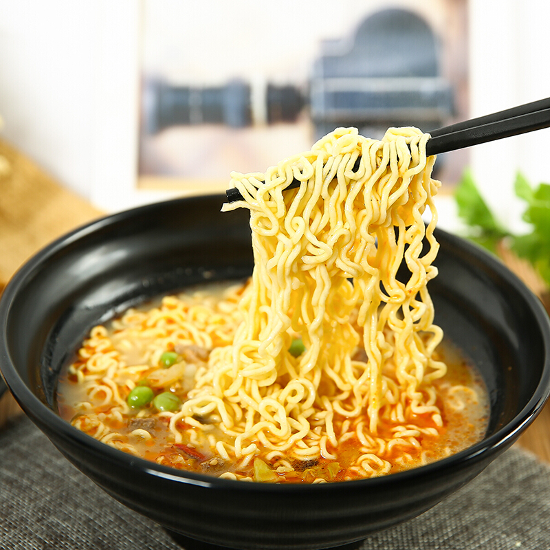 康师傅方便面熬制高汤酸酸辣辣豚骨面107g30袋装泡面整箱