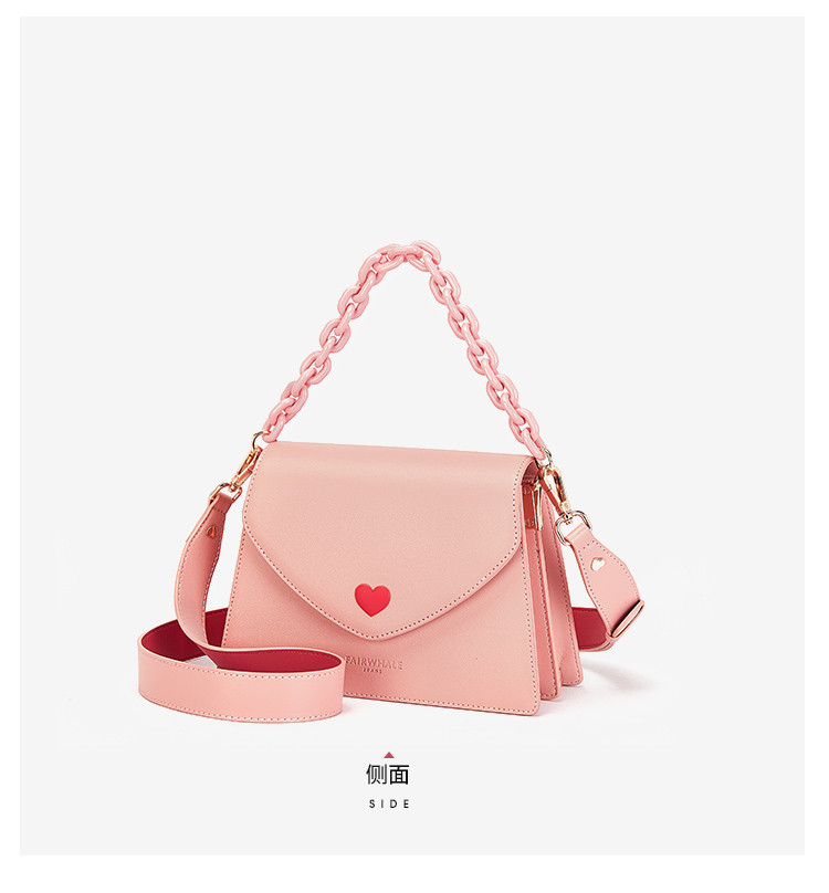 马克华菲爱心凯丽包女式斜挎包单肩包包时尚链条手提女包