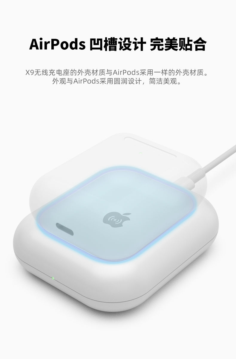 耳机无线无线充电盒airpods2代3代通用快充充电器苹果蓝牙二代白色