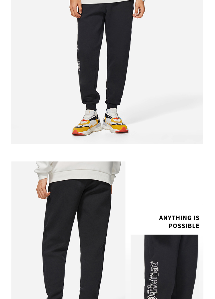 李宁反伍badfive卫裤男士2022新款秋季男装裤子束脚针织运动长裤