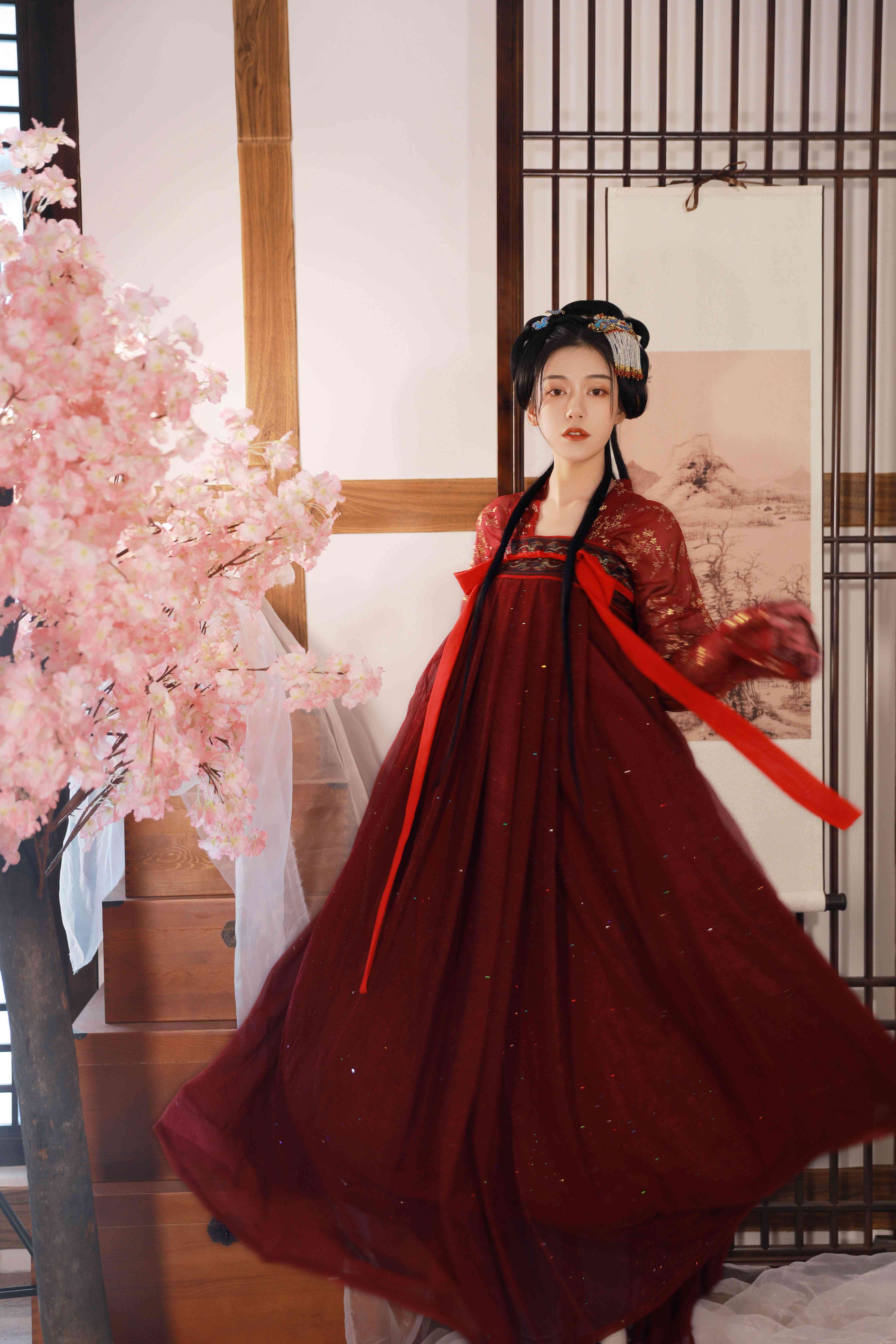 【醉美人】汉韵阁芙蓉新款汉服女齐胸襦裙仙对襟烫金日常清新淡雅