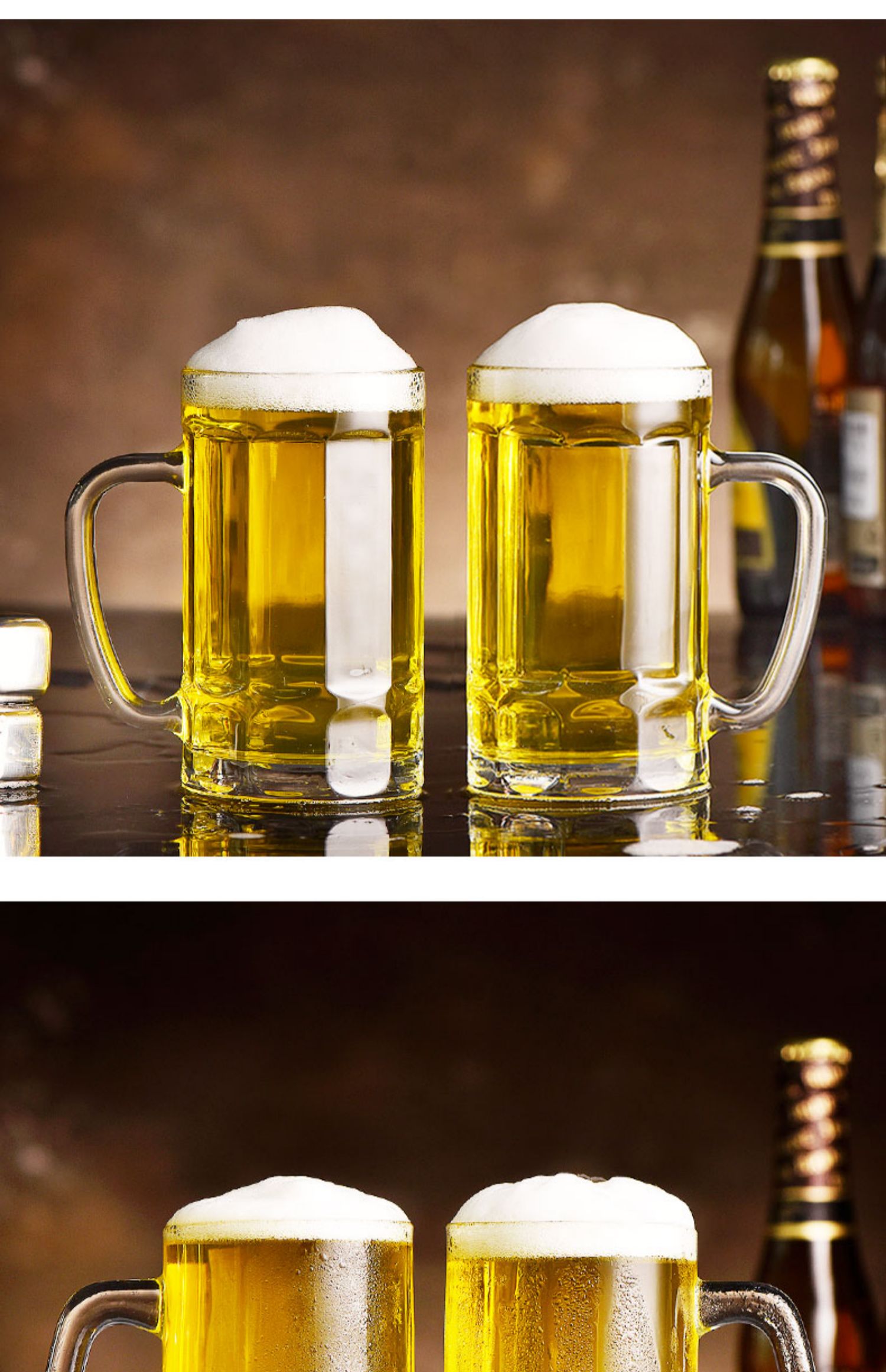 yicheng抖音大号啤酒杯酒吧个性玻璃家用加厚精酿扎啤杯网红创意小麦