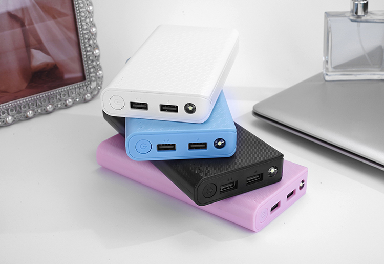 7节18650移动电源套件免焊接充电宝diy套料组装电池盒外壳配件粉配