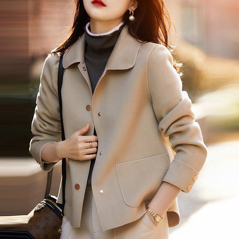 权小威21年风衣短外套女春秋装女装新款小香风女士小个子韩版休闲秋季