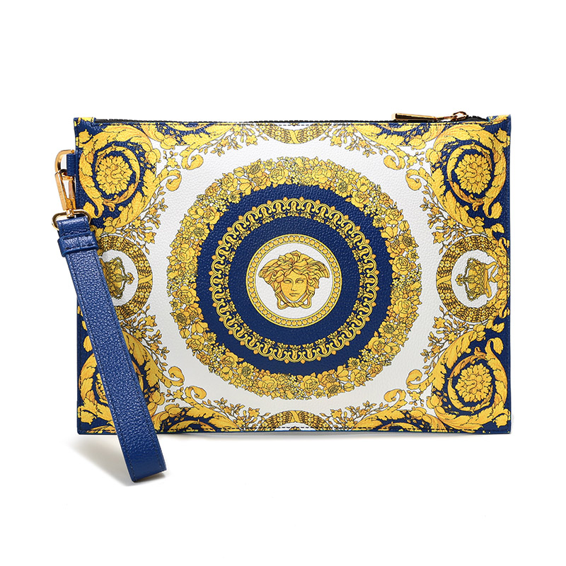 dvtg5 versace 范思哲 奢侈品 男士印花图案皮革手拿包 dp85102 dvtg5