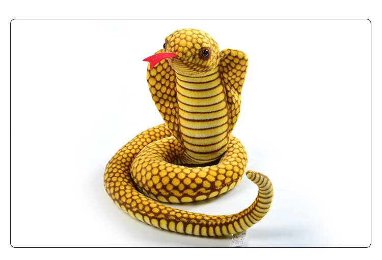 仿真眼镜蛇毛绒玩具小盘蛇公仔抱枕布娃娃生肖蛇玩偶创意礼品