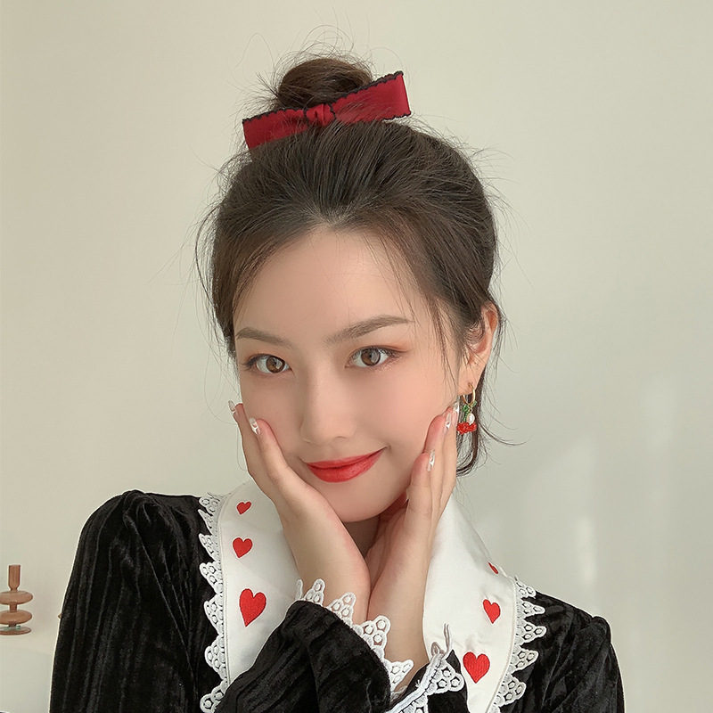 jennie同款蝴蝶结发箍头箍气质弹簧夹发夹顶夹发卡网红发饰头饰品