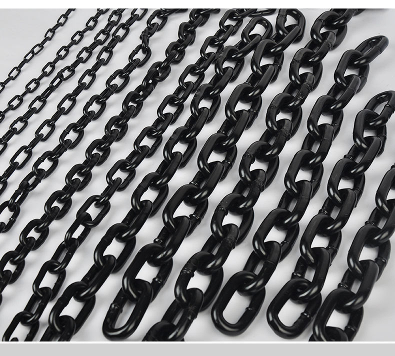 黑色铁链黑色油漆链条加粗景观护栏铁链电泳黑链条防腐蚀防锈铁链 3mm