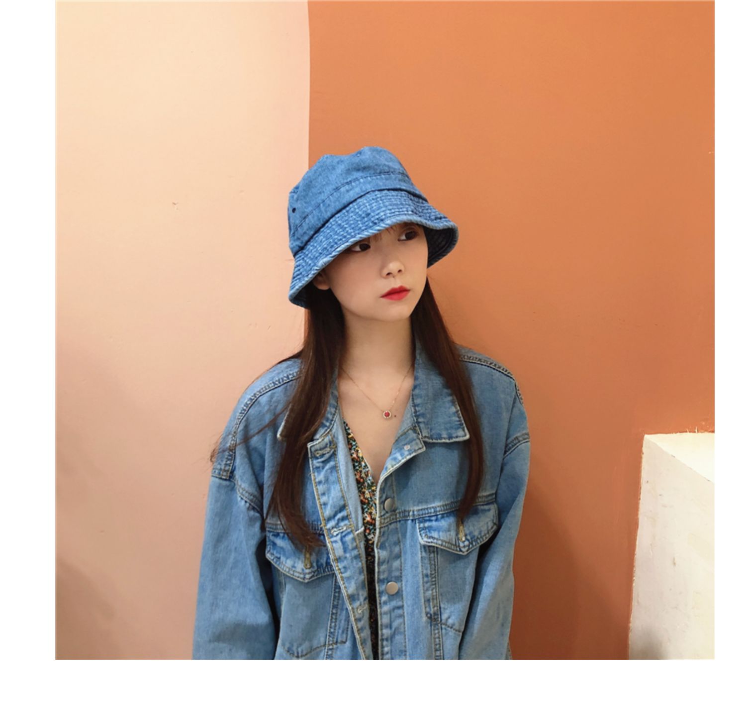 suntek小众复古牛仔渔夫帽女早秋薄款韩版显脸小时尚百搭水桶盆帽遮阳