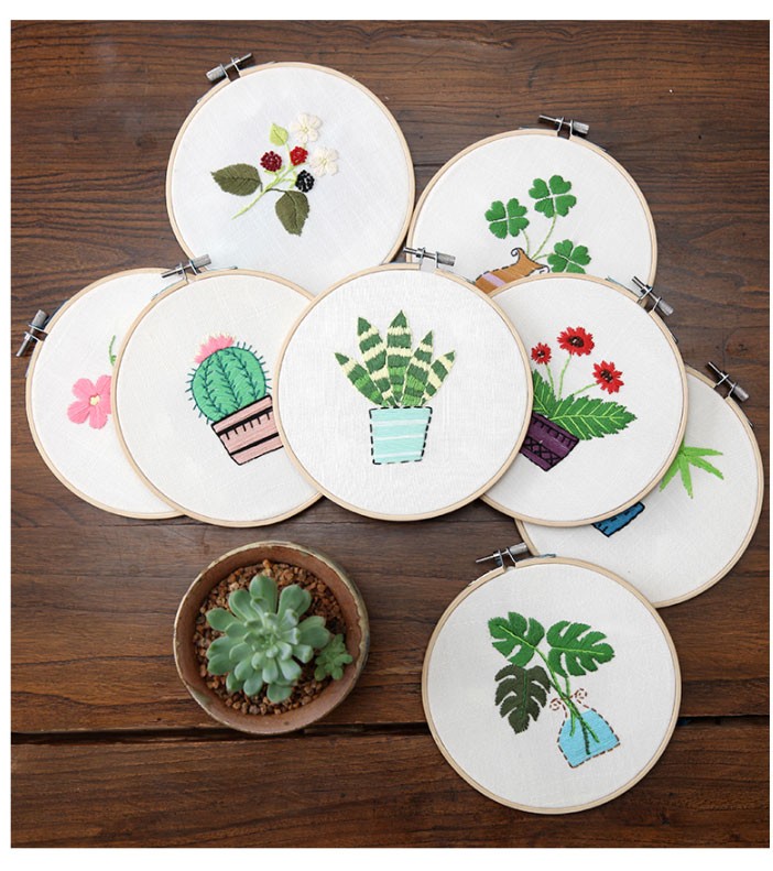 手工刺绣材料包学生初学新手幼儿布艺简约现活日用家居百货手工十字绣