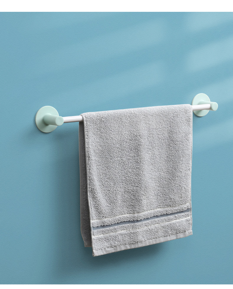 yicheng浴室免打孔毛巾架毛巾杆厨房单杆抹布挂架卫生间简约鞋浴巾