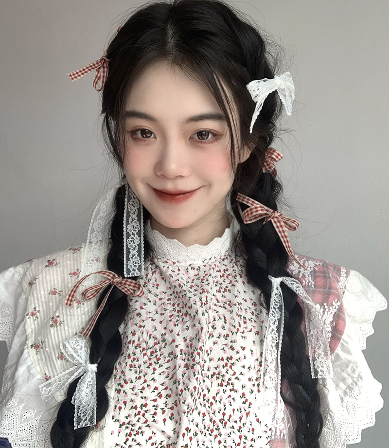 2米爱心蕾丝发带 日系丝带编发甜酷公主蕾丝发带双马尾发绳壳壳同款