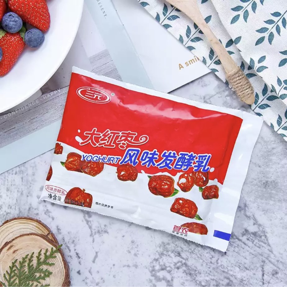 三元大红枣酸奶金丝小枣风味发酵乳红枣酸牛奶160g15袋营养酸奶