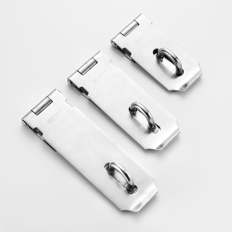 不锈钢加厚锁扣木门卡扣防盗门扣橱柜安全扣老式明装插销搭扣门栓敬平