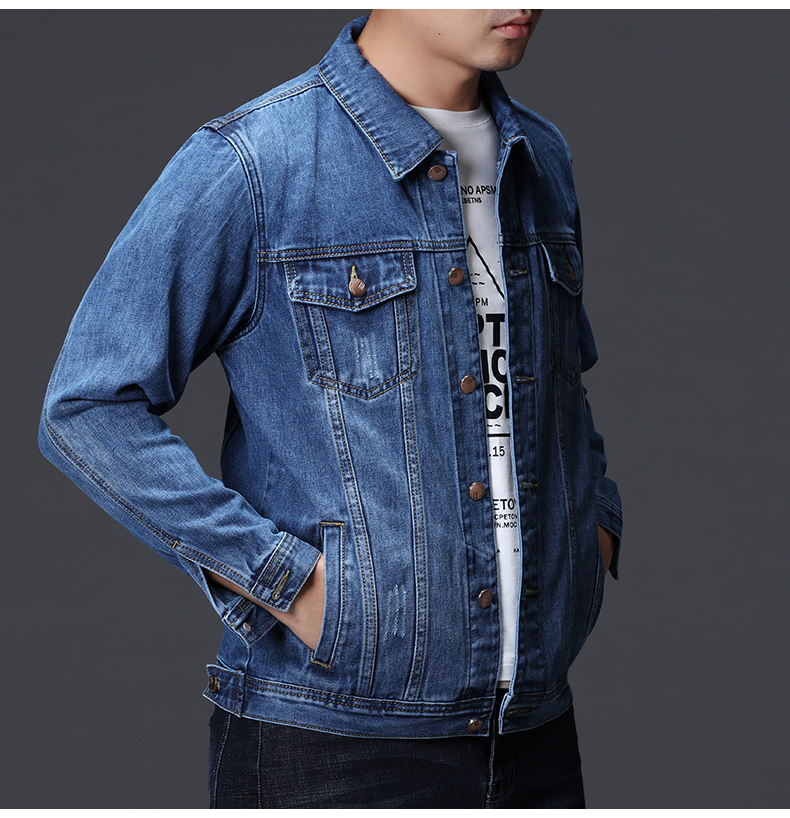 衣春秋新款男士夹克春秋季韩版潮流牛仔衣男士秋装上衣服休闲夹克男