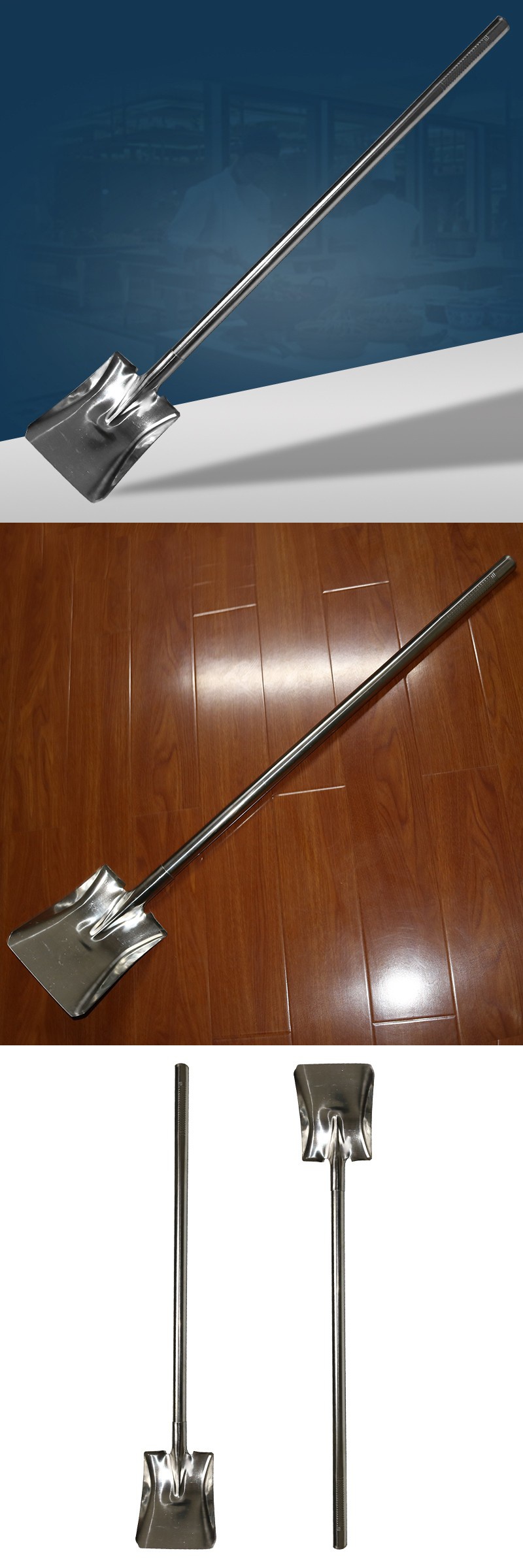 是尚 不锈钢加长方铲锅铲5个装