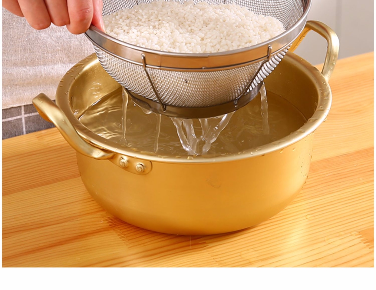 厨房不锈钢洗米筛洗菜篮沥水漏盆家用淘米器淘米盆洗米盆洗米器 敬平