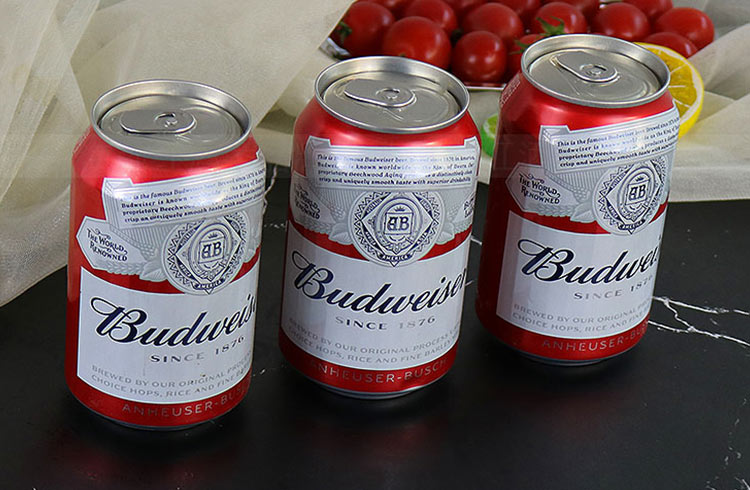 百威啤酒(budweiser)330ml*24瓶听装 清啤黄啤 整箱