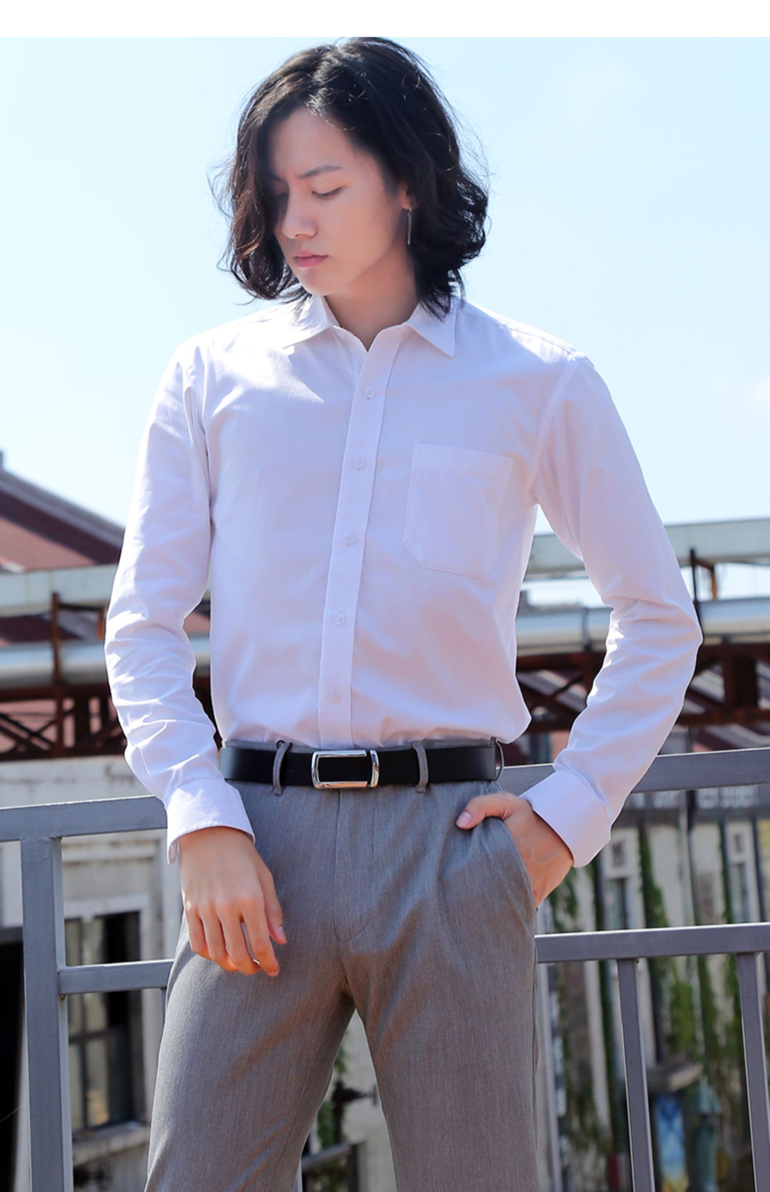 new lake西装皮带男年轻人潮流平滑扣青年西服正装西裤男式内穿腰带