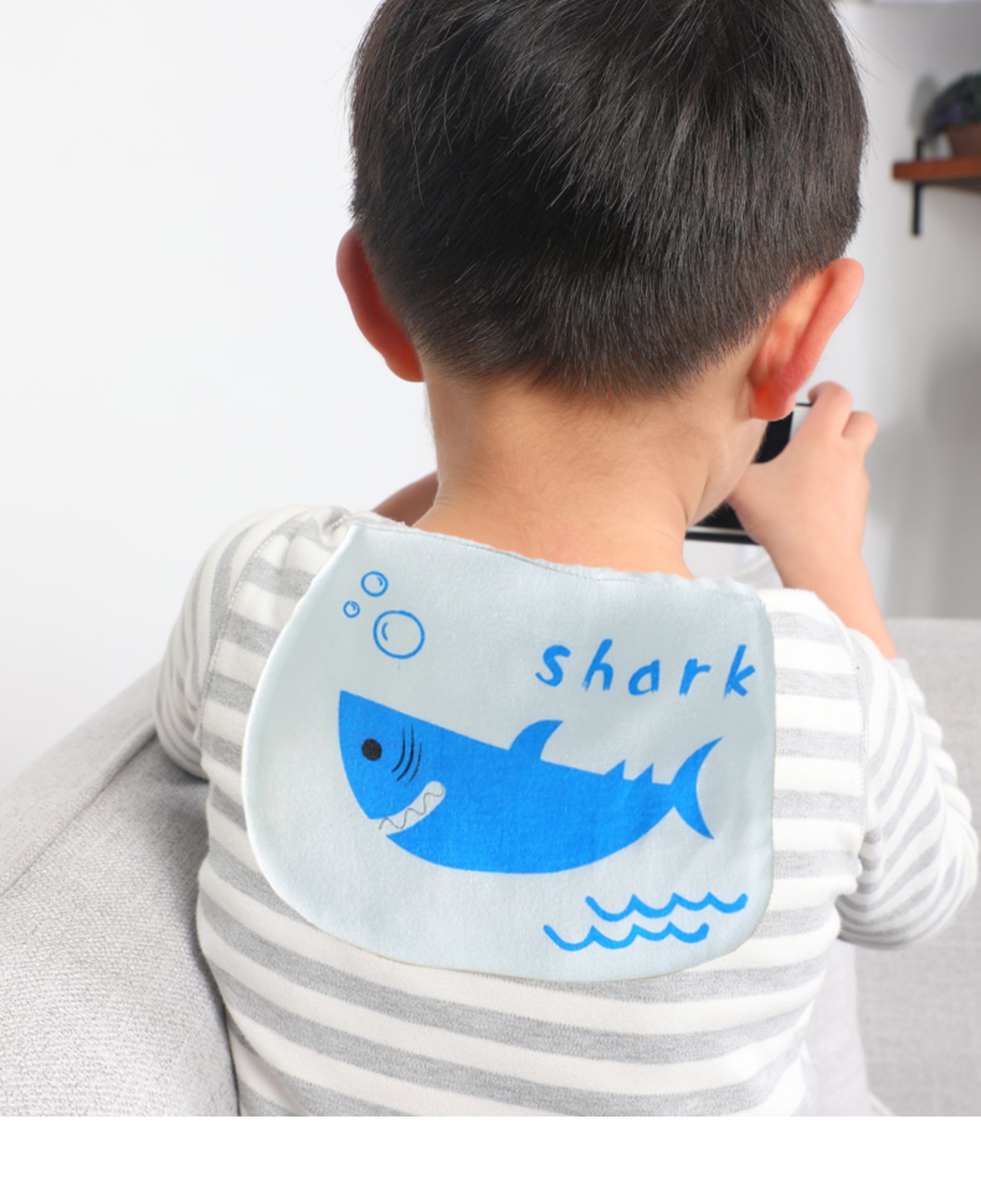 汗巾儿童吸汗巾儿童纯棉幼儿园宝宝男童垫汉巾隔出汗毛巾2垫背4岁干巾