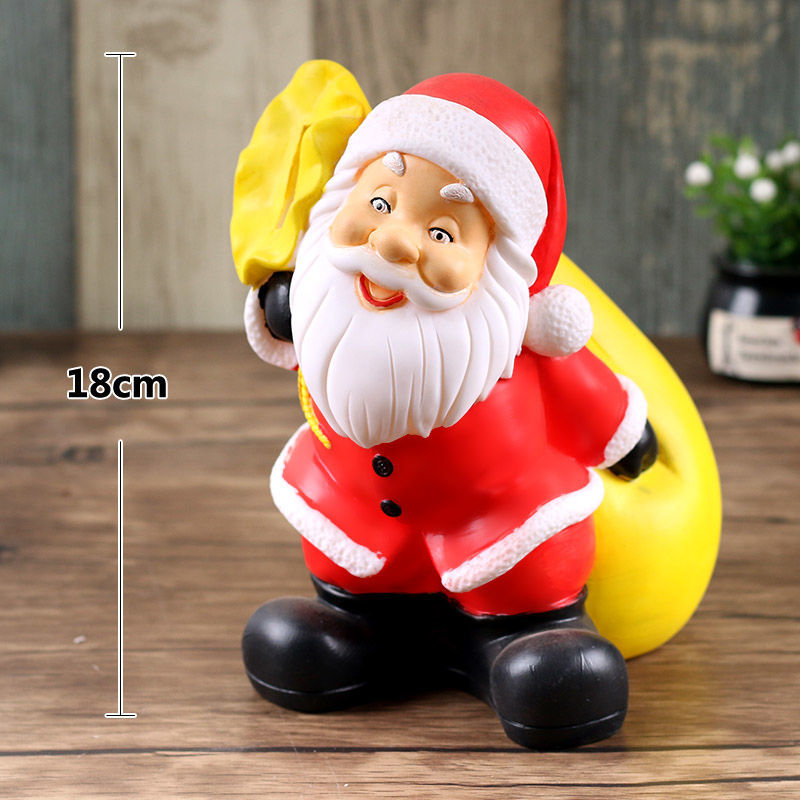 儿童diy手工涂鸦圣诞老人存钱罐摔不坏石膏娃娃涂色白胚圣诞树