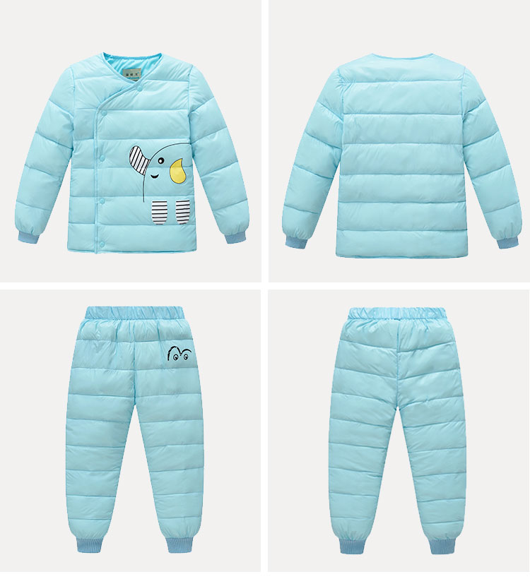 儿童羽绒服内胆套装小童套装男女童冬装两件套内外穿冬季羽绒套装