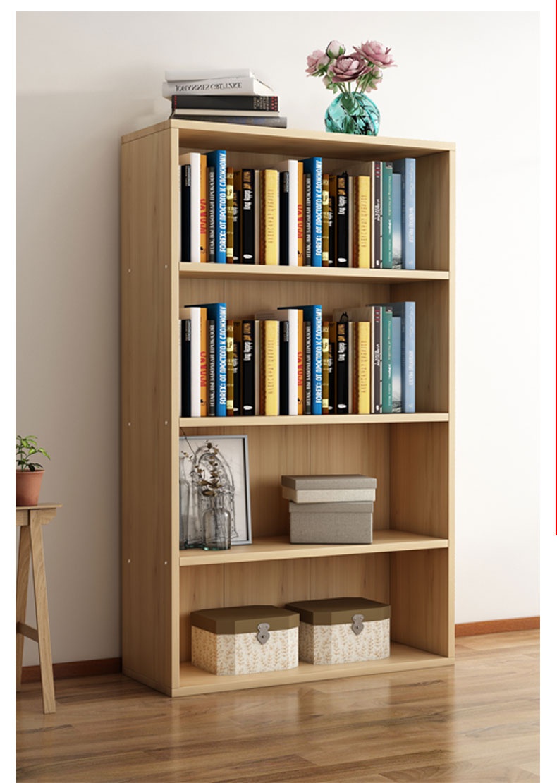 简易书架欧式落地书柜简约现代小木柜子储物柜自由组合收纳置物柜