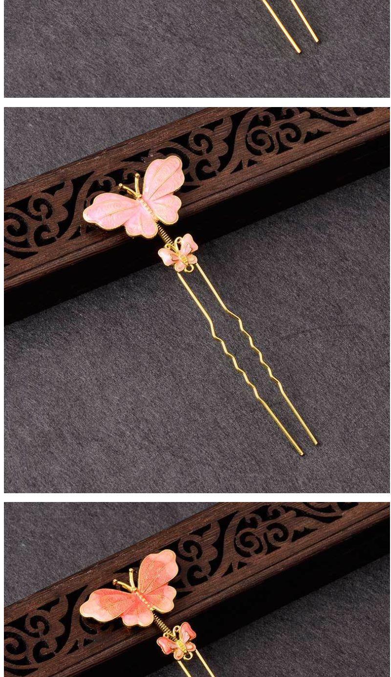 chunmi汉服颤枝烧蓝蝴蝶发簪古代头饰弹簧蝴蝶簪子古风头饰古装发饰