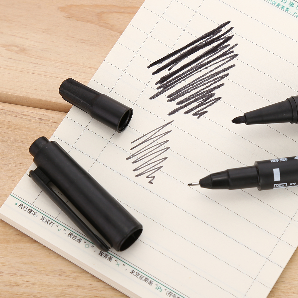 得力(deli)办公文具2608 记号笔zebra小双头油性记号笔mo-120-mc