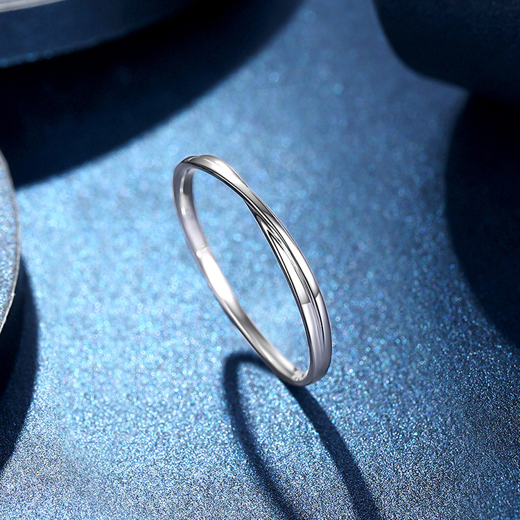 老庙黄金 pt950铂金戒指硬铂金时尚精品白金遇见戒指