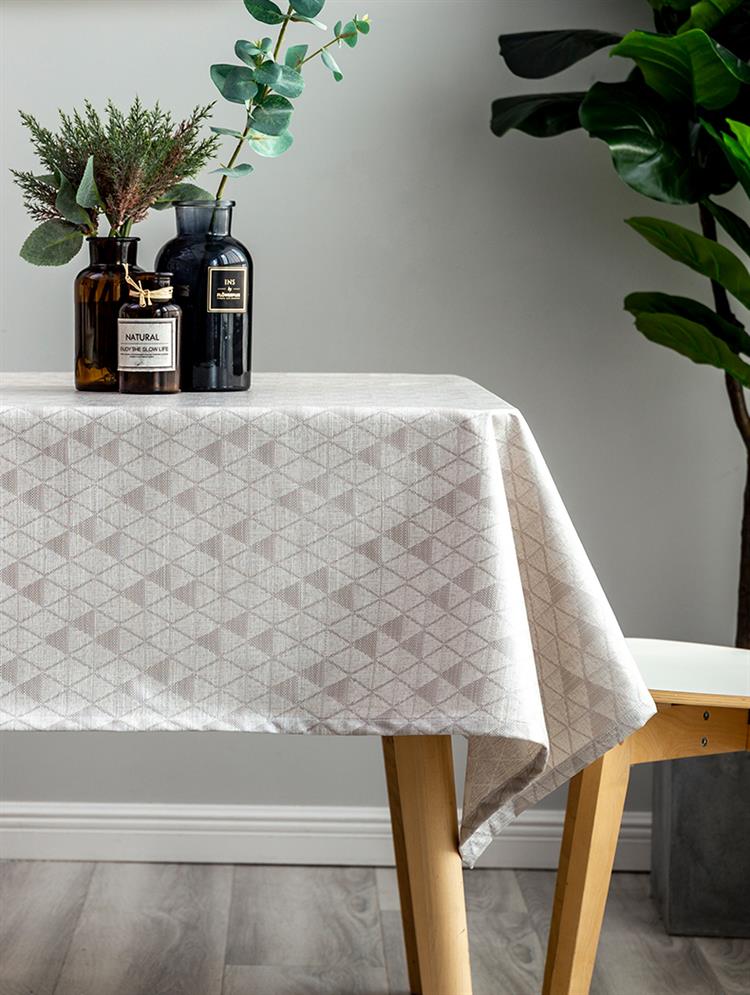 tpu覆膜防水防油防烫免洗布艺桌布 现代轻奢餐桌布长方形茶几桌布r4