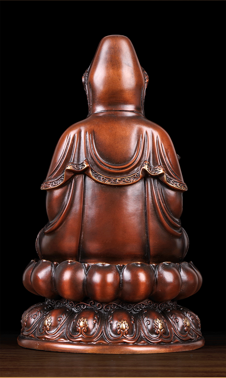 美帮汇铜观音菩萨摆件求财家供观世音菩萨佛像居家供奉