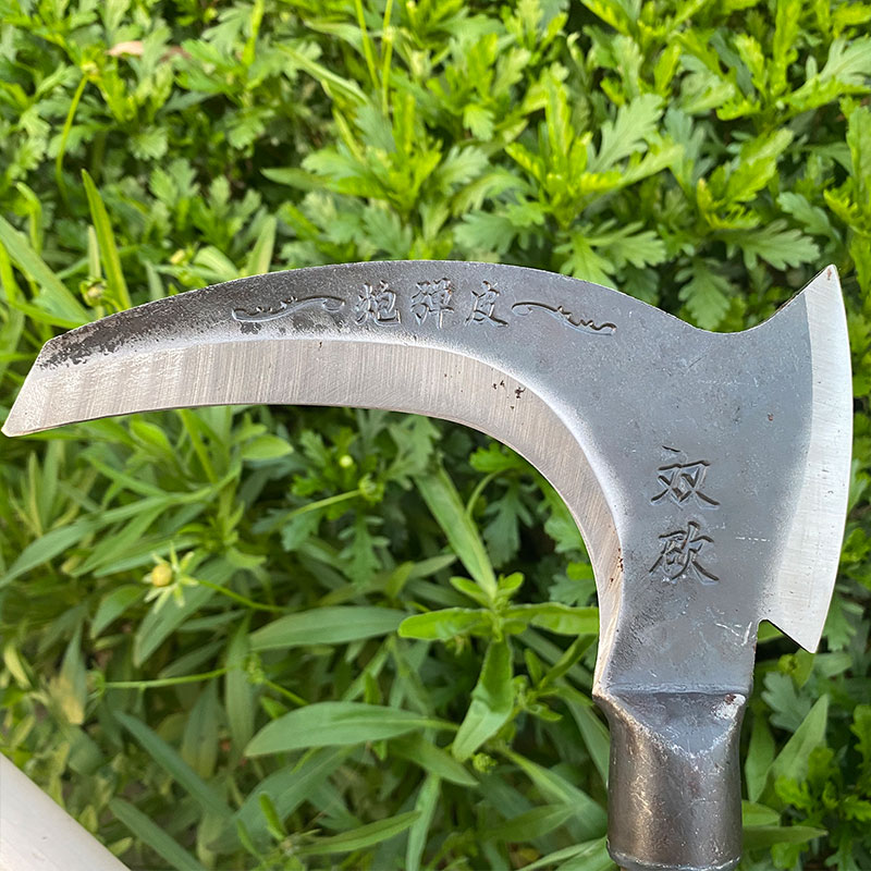 jingping双镰刀长柄割草刀锰钢镰刀多功能开山钓鱼户外农用工具收割树