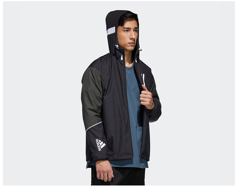 阿迪达斯防风衣男wnd梭织加绒夹克gf4023