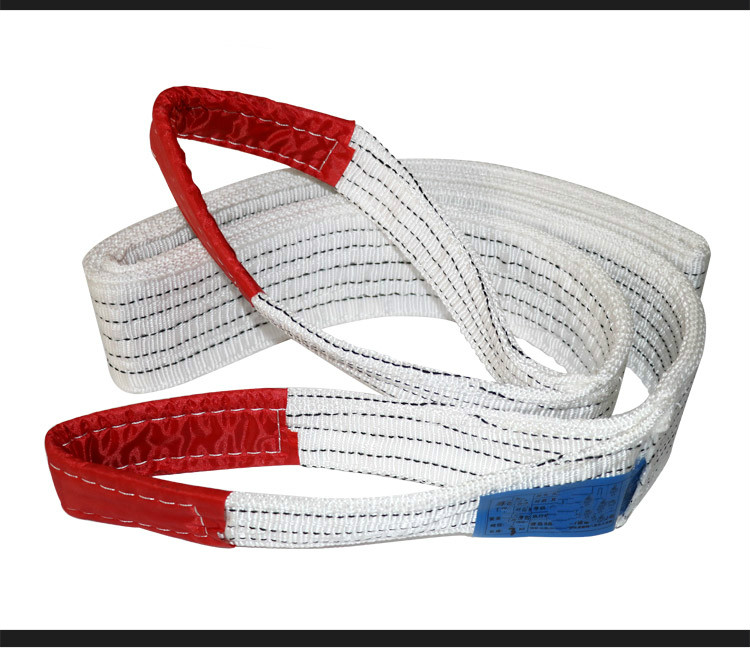 扁平白色吊装带工业起重吊带行车吊车双扣拖车绳35吨8吨10米2t4m