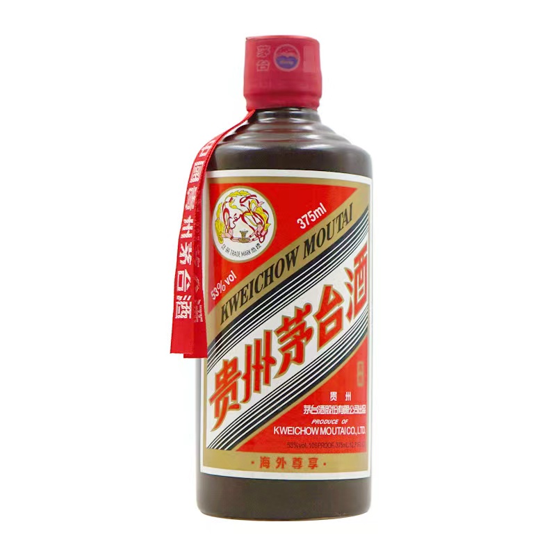 酒别重逢]2021年贵州茅台酒陈酿海外尊享酱香型白酒53度375ml 1瓶