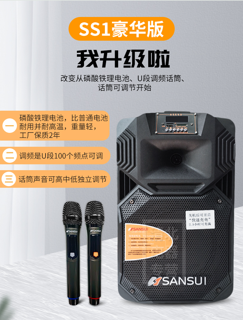 【山水(sansui)av音箱ss1-10】 sansui/山水 ss1-10豪华版户外音响