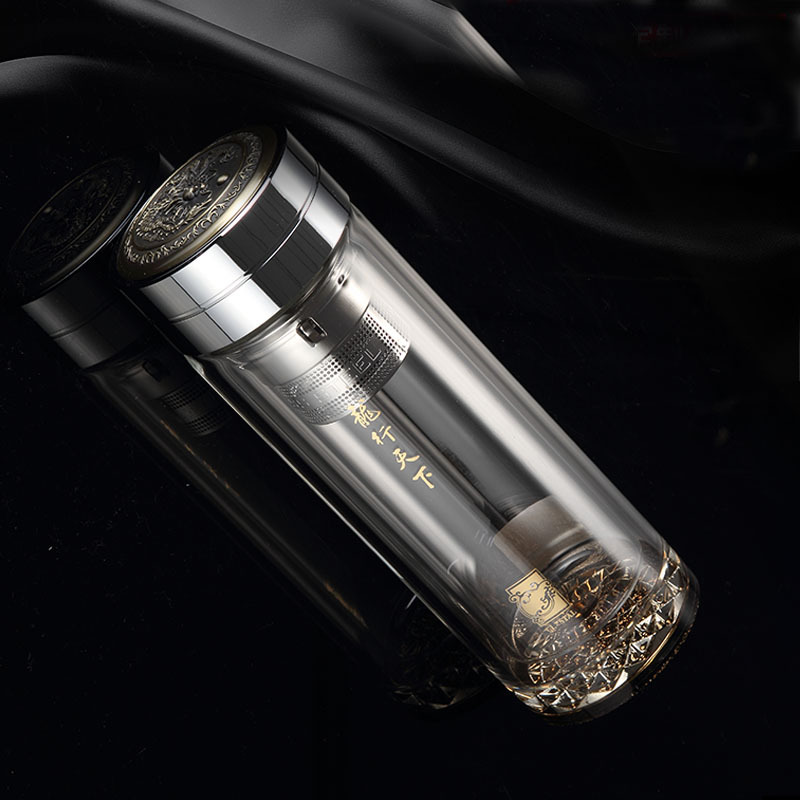 金力jinlijl7538双层水晶玻璃杯300ml单个装