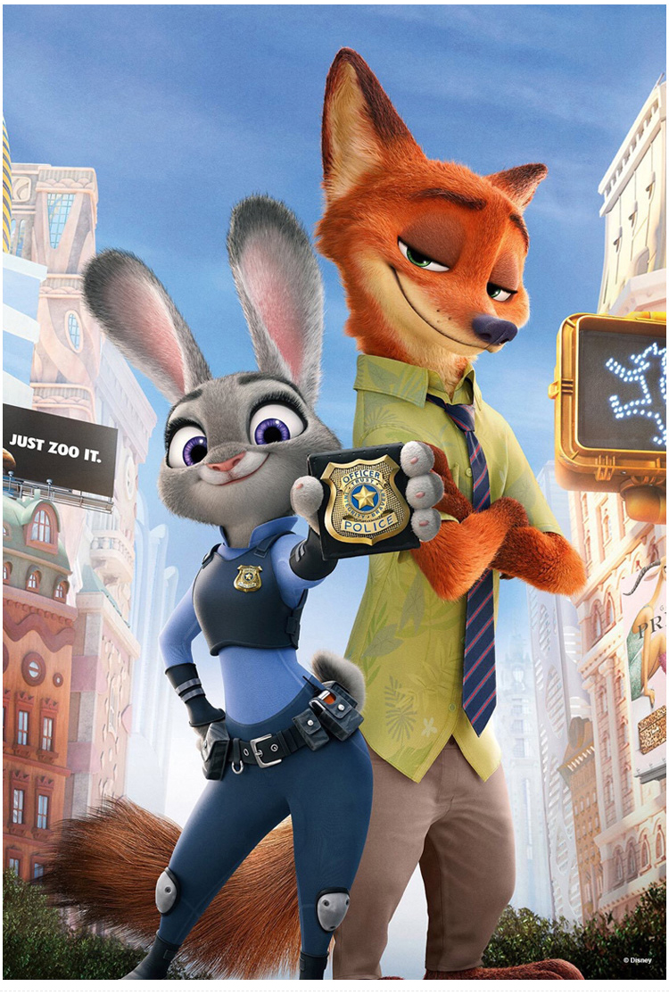 迪士尼(disney)毛绒公仔 迪士尼disney 疯狂动物城朱迪兔子警官毛绒