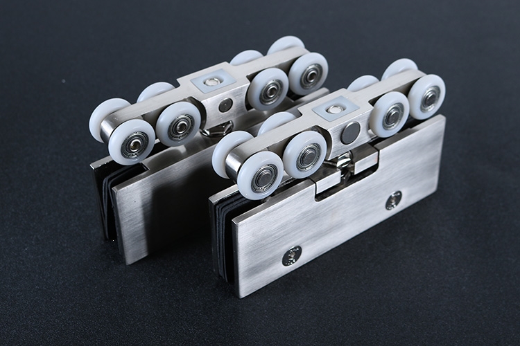 玻璃移门滑轮吊轨移推拉门吊轮古达轨道吊滑8轮玻璃门不锈钢吊轮1套