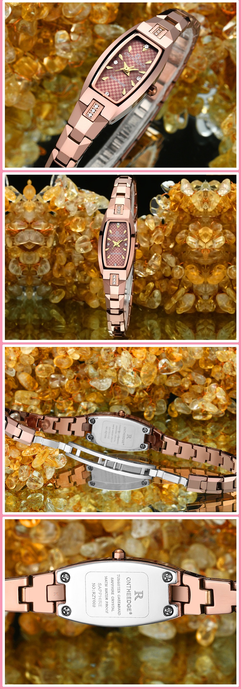 瑞之缘石英表rzy009 瑞之缘钨钢手表超薄防水女士腕表情侣石英表女