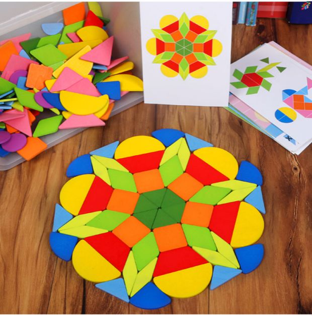 数学道具大号颜色一年级百变图形二年级七巧板智力拼图小学生创意创意