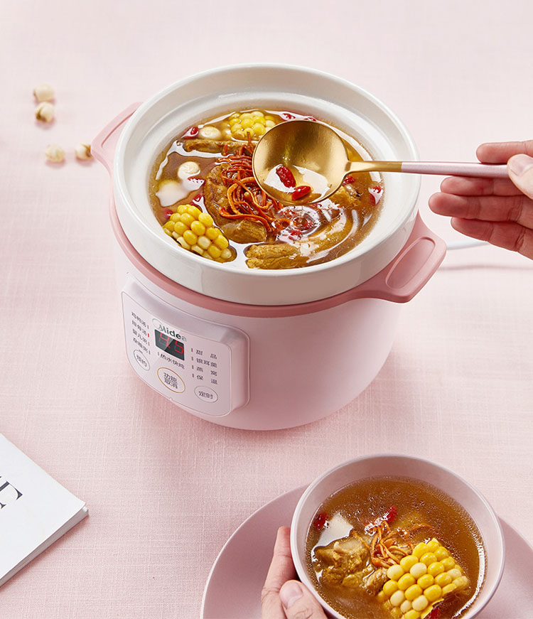 美的midea电炖锅mddg10easy101辅食锅1l隔水炖电炖盅宿舍煮粥锅煲汤锅