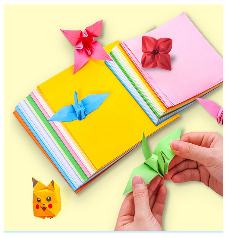 彩纸折纸正方形卡纸套装手工制作材料叠纸儿童手工纸diy千纸鹤爱心