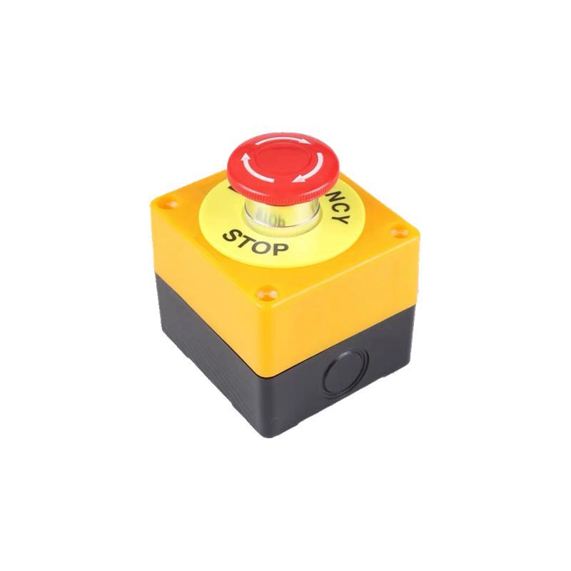 急停按钮开关控制盒紧急停止防误保护罩防水尘单孔stop型