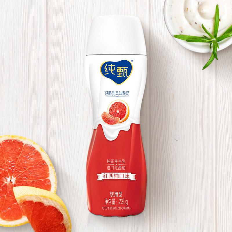 5月产蒙牛纯甄小蛮腰原味红西柚口味酸奶230g10瓶可为创造营2020选手