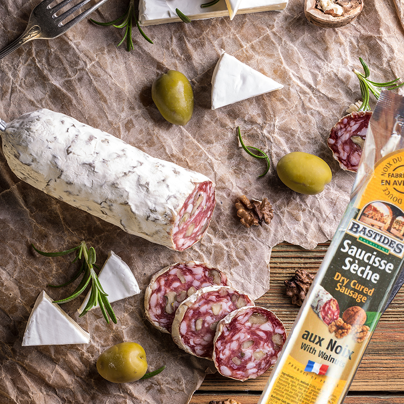 法国百思达萨拉米肠整根salami干香肠生食风干生吃即食萨拉米香肠批发