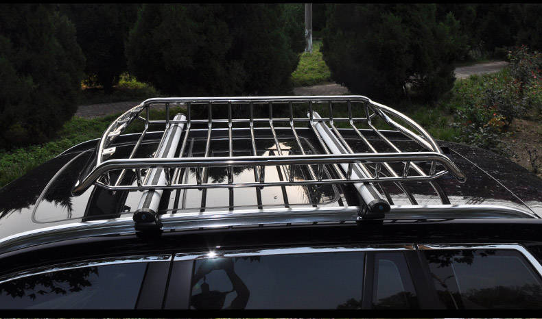 不锈钢汽车行李框车顶架车顶框行李架筐通用suv货架载货专用横杆p