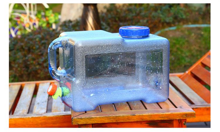 带盖方形塑料车载纯净手提茶几家用装带龙头加厚户外饮水机桶宽口圆形