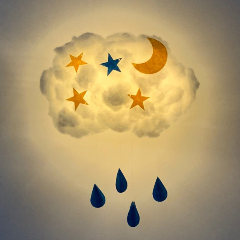 《棉花云朵灯ins手工材料宿舍墙装饰布置创意吊饰卧室挂饰灯少女心